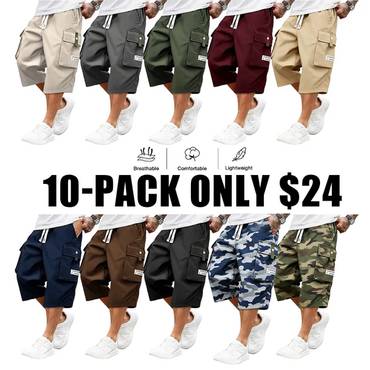 Men's Casual Cargo Calf Shorts